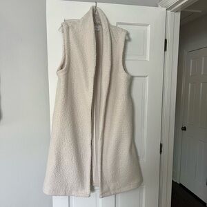 Anthropologie boucle vest duster coat